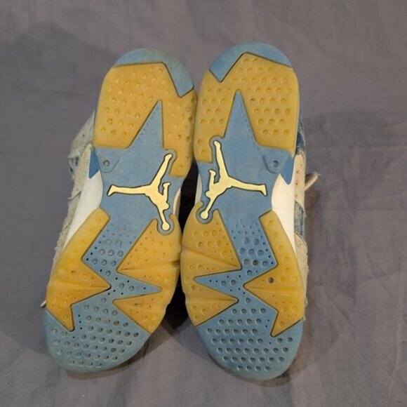 Nike Air Jordan 6 Womens Sz 8 (Youth 7Y) Acid Wash Denim Sneakers DM9045-100 - Picture 9 of 9